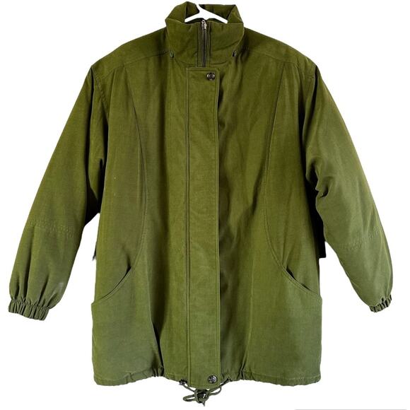 Bromley Sport Thermoloft Outdoor Jacket Insulated Full Zip Midweight Green Large - Picture 1 of 6